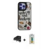 MARSİLYAN™- iPhone 15 Pro Kılıf Odak Klasik Serisi - Siyah Polymer Nano Ekran Koruyucu + Raze Metal Kamera Lens - GS