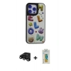 MARSİLYAN™- iPhone 15 Pro Kılıf Odak Klasik Serisi - Siyah Polymer Nano Ekran Koruyucu + Raze Metal Kamera Lens - SH