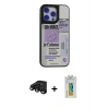 MARSİLYAN™- iPhone 15 Pro Kılıf Odak Klasik Serisi - Siyah Polymer Nano Ekran Koruyucu + Raze Metal Kamera Lens - SH