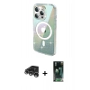 MARSİLYAN™- iPhone 15 Pro Kılıf Odak Modern Serisi - Şeffaf 360 Full Body Arka Koruyucu + Raze Metal Kamera Lens - GS