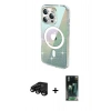 MARSİLYAN™- iPhone 15 Pro Kılıf Odak Modern Serisi - Şeffaf 360 Full Body Arka Koruyucu + Raze Metal Kamera Lens - SH