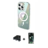 MARSİLYAN™- iPhone 15 Pro Kılıf Odak Modern Serisi - Siyah 360 Mat Full Body Arka Koruyucu + Raze Metal Kamera Lens - LT