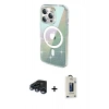 MARSİLYAN™- iPhone 15 Pro Kılıf Odak Modern Serisi - Siyah Bilvis Hayalet Cam Ekran Koruyucu + Raze Metal Kamera Lens - LT