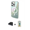 MARSİLYAN™- iPhone 15 Pro Kılıf Odak Modern Serisi - Siyah Polymer Nano Ekran Koruyucu + Raze Metal Kamera Lens - LT