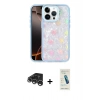 MARSİLYAN™- iPhone 15 Pro Kılıf Odak Prime - Şeffaf Pasifik Cam Ekran Koruyucu + Raze Metal Kamera Lens - GS