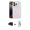 MARSİLYAN™- iPhone 15 Pro Kılıf Odak Prime - Şeffaf Pasifik Cam Ekran Koruyucu + Raze Metal Kamera Lens - SH