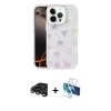 MARSİLYAN™- iPhone 15 Pro Kılıf Odak Prime - Siyah 3D Antistatik Cam Ekran Koruyucu + Raze Metal Kamera Lens - TMGI