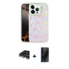 MARSİLYAN™- iPhone 15 Pro Kılıf Odak Prime - Siyah 3D Antistatik Hayalet Cam Ekran Koruyucu + Raze Metal Kamera Lens - GS