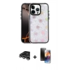 MARSİLYAN™- iPhone 15 Pro Kılıf Odak Prime - Siyah 3D Antistatik Mat Seramik Nano Ekran Koruyucu + Raze Metal Kamera Lens - GS