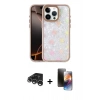 MARSİLYAN™- iPhone 15 Pro Kılıf Odak Prime - Siyah 3D Antistatik Mat Seramik Nano Ekran Koruyucu + Raze Metal Kamera Lens - GS