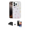MARSİLYAN™- iPhone 15 Pro Kılıf Odak Prime - Siyah 3D Antistatik Mat Seramik Nano Ekran Koruyucu + Raze Metal Kamera Lens - GS