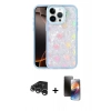 MARSİLYAN™- iPhone 15 Pro Kılıf Odak Prime - Siyah 3D Antistatik Mat Seramik Nano Ekran Koruyucu + Raze Metal Kamera Lens - GS