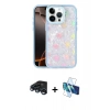 MARSİLYAN™- iPhone 15 Pro Kılıf Odak Prime - Siyah 3D Antistatik Seramik Nano Ekran Koruyucu + Raze Metal Kamera Lens - LT