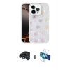 MARSİLYAN™- iPhone 15 Pro Kılıf Odak Prime - Siyah 3D Antistatik Seramik Nano Ekran Koruyucu + Raze Metal Kamera Lens - LT