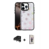 MARSİLYAN™- iPhone 15 Pro Kılıf Odak Prime - Siyah Bilvis 3D Cam Ekran Koruyucu + Raze Metal Kamera Lens - GS