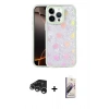 MARSİLYAN™- iPhone 15 Pro Kılıf Odak Prime - Siyah Bilvis 3D Mat Cam Ekran Koruyucu + Raze Metal Kamera Lens - GS