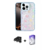 MARSİLYAN™- iPhone 15 Pro Kılıf Odak Prime - Siyah Bilvis 5in1 3D Magic Cam Ekran Koruyucu + Raze Metal Kamera Lens - GS