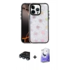 MARSİLYAN™- iPhone 15 Pro Kılıf Odak Prime - Siyah Bilvis 5in1 5D Magic Hayalet Cam Ekran Koruyucu + Raze Metal Kamera Lens - LT