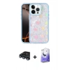 MARSİLYAN™- iPhone 15 Pro Kılıf Odak Prime - Siyah Bilvis 5in1 5D Magic Hayalet Cam Ekran Koruyucu + Raze Metal Kamera Lens - LT