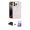 MARSİLYAN™- iPhone 15 Pro Kılıf Odak Prime - Siyah Bilvis 5in1 5D Magic Hayalet Cam Ekran Koruyucu + Raze Metal Kamera Lens - GS