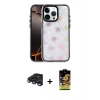 MARSİLYAN™- iPhone 15 Pro Kılıf Odak Prime - Siyah Buffer Cam Ekran Koruyucu + Lacivert Raze Metal Kamera Lens