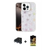 MARSİLYAN™- iPhone 15 Pro Kılıf Odak Prime - Siyah Buffer Cam Ekran Koruyucu + Lacivert Raze Metal Kamera Lens