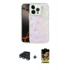 MARSİLYAN™- iPhone 15 Pro Kılıf Odak Prime - Siyah Buffer Cam Ekran Koruyucu + Lacivert Raze Metal Kamera Lens