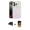 MARSİLYAN™- iPhone 15 Pro Kılıf Odak Prime - Siyah Buffer Cam Ekran Koruyucu + Raze Metal Kamera Lens - GS