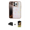 MARSİLYAN™- iPhone 15 Pro Kılıf Odak Prime - Siyah Buffer Cam Ekran Koruyucu + Raze Metal Kamera Lens - SH