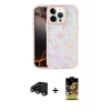 MARSİLYAN™- iPhone 15 Pro Kılıf Odak Prime - Siyah Buffer Cam Ekran Koruyucu + Raze Metal Kamera Lens - SH
