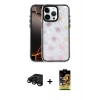 MARSİLYAN™- iPhone 15 Pro Kılıf Odak Prime - Siyah Buffer Cam Ekran Koruyucu + Raze Metal Kamera Lens - SH