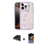 MARSİLYAN™- iPhone 15 Pro Kılıf Odak Prime - Siyah Buffer Hayalet Cam Ekran Koruyucu + Raze Metal Kamera Lens - GS