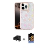 MARSİLYAN™- iPhone 15 Pro Kılıf Odak Prime - Siyah Buffer Hayalet Cam Ekran Koruyucu + Raze Metal Kamera Lens - SH