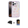 MARSİLYAN™- iPhone 15 Pro Kılıf Odak Prime - Siyah Buffer Hayalet Cam Ekran Koruyucu + Raze Metal Kamera Lens - SH