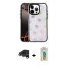 MARSİLYAN™- iPhone 15 Pro Kılıf Odak Prime - Siyah Polymer Nano Ekran Koruyucu + Raze Metal Kamera Lens - GS