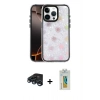 MARSİLYAN™- iPhone 15 Pro Kılıf Odak Prime - Siyah Polymer Nano Ekran Koruyucu + Raze Metal Kamera Lens - LT