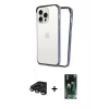 MARSİLYAN™- iPhone 15 Pro Kılıf Pusula Asil Koleksiyonu - Şeffaf 360 Full Body Arka Koruyucu + Raze Metal Kamera Lens - TMGI