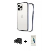 MARSİLYAN™- iPhone 15 Pro Kılıf Pusula Asil Koleksiyonu - Şeffaf Pasifik Cam Ekran Koruyucu + Raze Metal Kamera Lens - TMGI