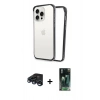MARSİLYAN™- iPhone 15 Pro Kılıf Pusula Asil Koleksiyonu - Siyah 360 Mat Full Body Arka Koruyucu + Raze Metal Kamera Lens - LT