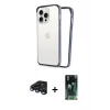 MARSİLYAN™- iPhone 15 Pro Kılıf Pusula Asil Koleksiyonu - Siyah 360 Mat Full Body Arka Koruyucu + Raze Metal Kamera Lens - LT