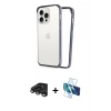 MARSİLYAN™- iPhone 15 Pro Kılıf Pusula Asil Koleksiyonu - Siyah 3D Antistatik Cam Ekran Koruyucu + Raze Metal Kamera Lens - TMGI