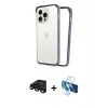 MARSİLYAN™- iPhone 15 Pro Kılıf Pusula Asil Koleksiyonu - Siyah 3D Antistatik Seramik Nano Ekran Koruyucu + Siyah Raze Metal Kamera Lens