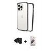 MARSİLYAN™- iPhone 15 Pro Kılıf Pusula Asil Koleksiyonu - Siyah Bilvis 3D Mat Cam Ekran Koruyucu + Raze Metal Kamera Lens - SH