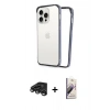 MARSİLYAN™- iPhone 15 Pro Kılıf Pusula Asil Koleksiyonu - Siyah Bilvis 3D Mat Cam Ekran Koruyucu + Raze Metal Kamera Lens - TMGI
