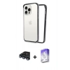 MARSİLYAN™- iPhone 15 Pro Kılıf Pusula Asil Koleksiyonu - Siyah Bilvis 5in1 3D Magic Cam Ekran Koruyucu + Raze Metal Kamera Lens - LT