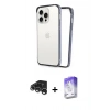 MARSİLYAN™- iPhone 15 Pro Kılıf Pusula Asil Koleksiyonu - Siyah Bilvis 5in1 3D Magic Cam Ekran Koruyucu + Raze Metal Kamera Lens - GS