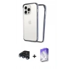 MARSİLYAN™- iPhone 15 Pro Kılıf Pusula Asil Koleksiyonu - Siyah Bilvis 5in1 3D Magic Cam Ekran Koruyucu + Raze Metal Kamera Lens - LT