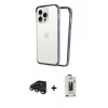 MARSİLYAN™- iPhone 15 Pro Kılıf Pusula Asil Koleksiyonu - Siyah Bilvis Hayalet Cam Ekran Koruyucu + Raze Metal Kamera Lens - TMGI