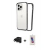 MARSİLYAN™- iPhone 15 Pro Kılıf Pusula Asil Koleksiyonu - Siyah Joko 5D Cam + Raze Metal Kamera Lens - SH