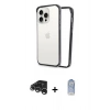 MARSİLYAN™- iPhone 15 Pro Kılıf Pusula Asil Koleksiyonu - Siyah Joko Magic 5D Cam + Raze Metal Kamera Lens - GS